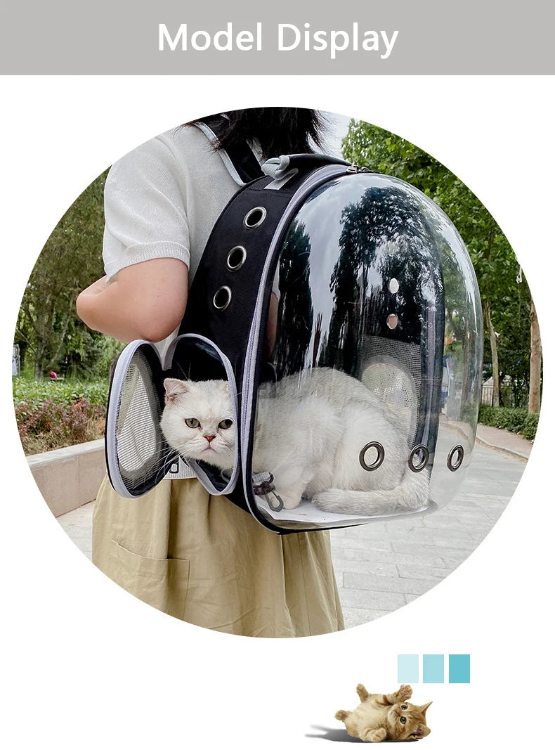 Breathable Pet Carrier Backpack – Travel Bag for Cats & Small Dogs