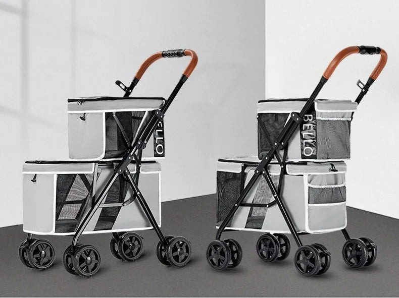 Portable Pet Stroller with Wheels