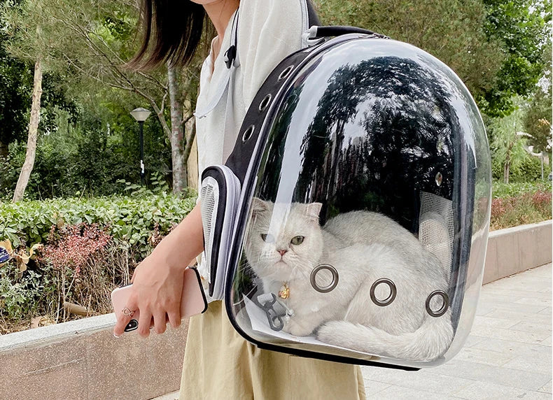 Breathable Pet Carrier Backpack – Travel Bag for Cats & Small Dogs