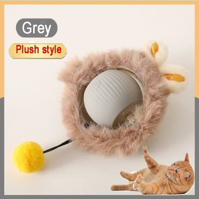 Rechargeable Interactive Cat Toy Ball – Automatic Rolling Pet Toy with Tail