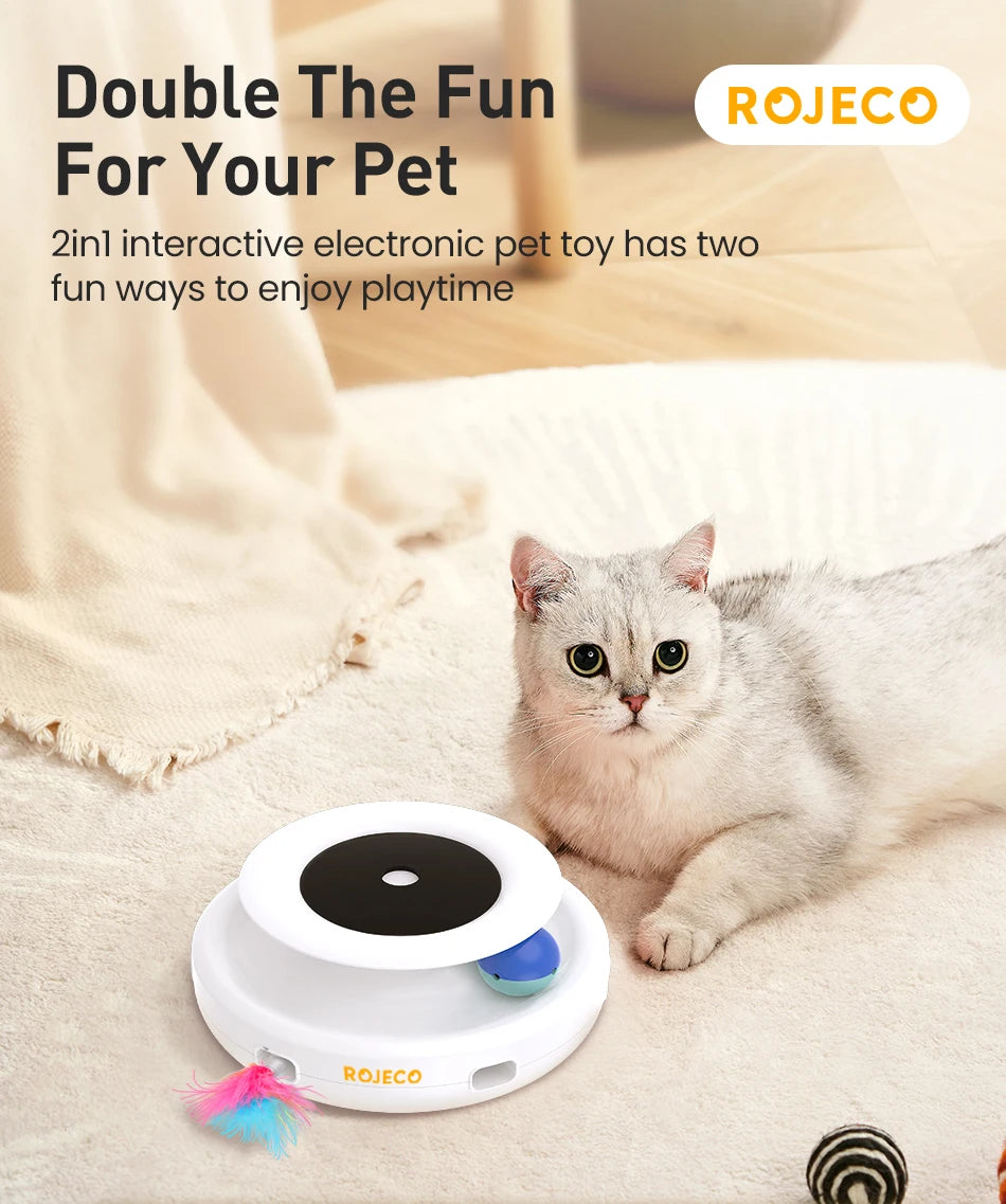 ROJECO 2-in-1 Smart Cat Toy Set