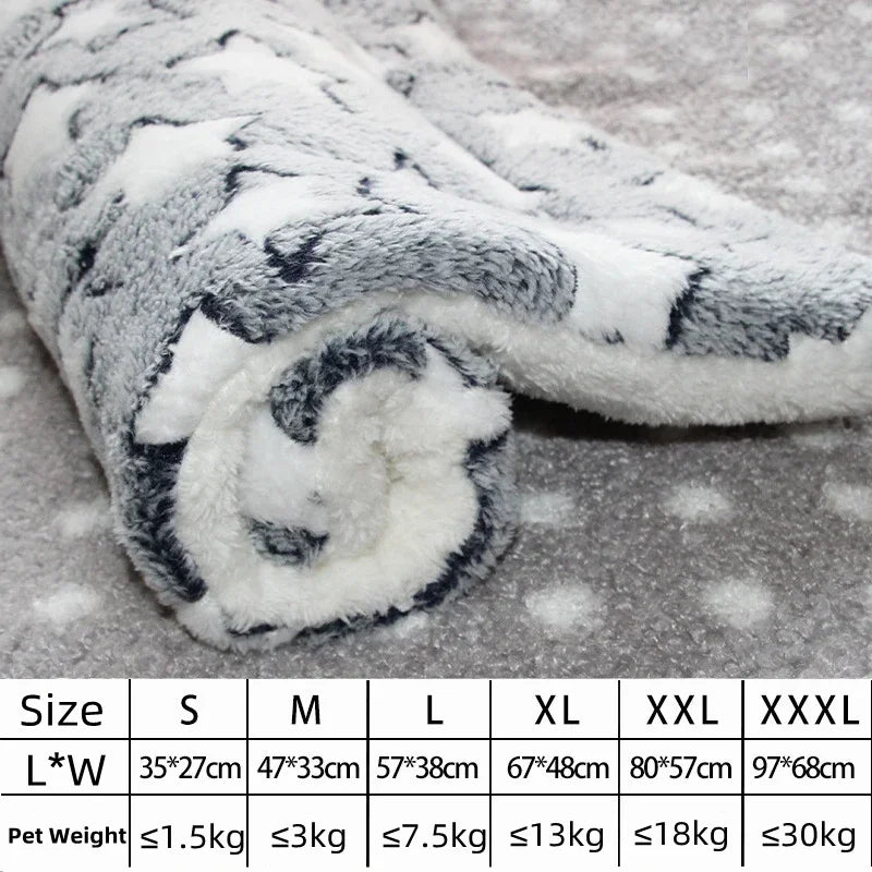 Flannel Pet Sleeping Mat – Thick Dog & Cat Bed