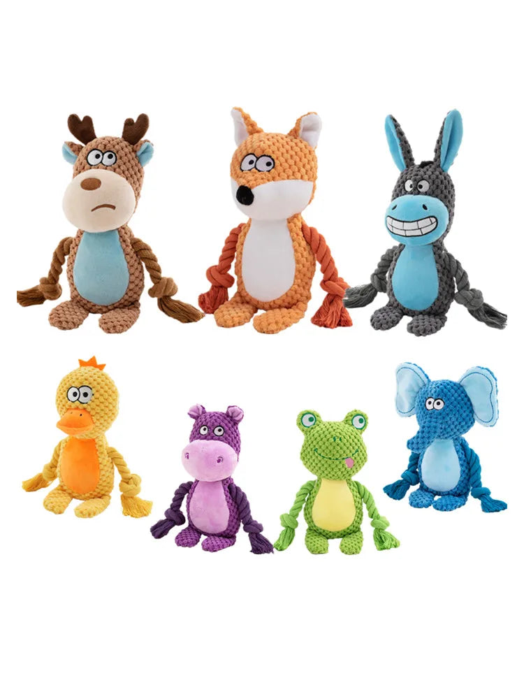 Indestructible Plush Squeaky Dog Toy