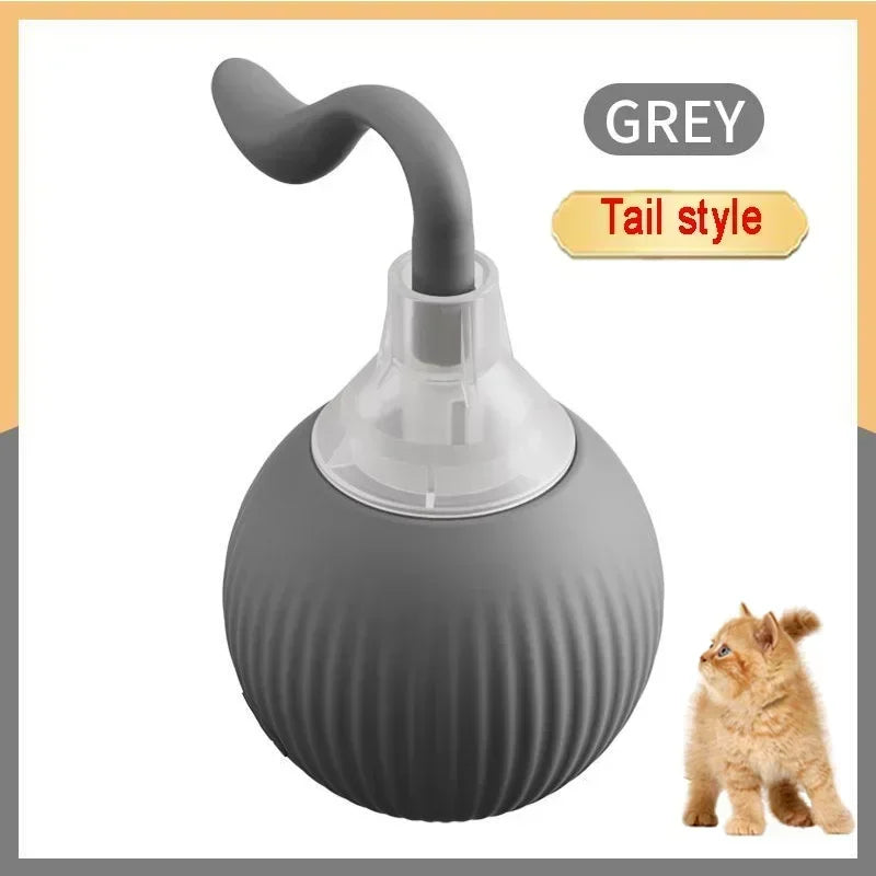 Rechargeable Interactive Cat Toy Ball – Automatic Rolling Pet Toy with Tail