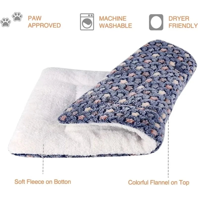 Flannel Pet Sleeping Mat – Thick Dog & Cat Bed
