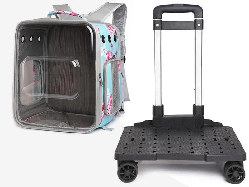 Folding Transparent Cat Stroller