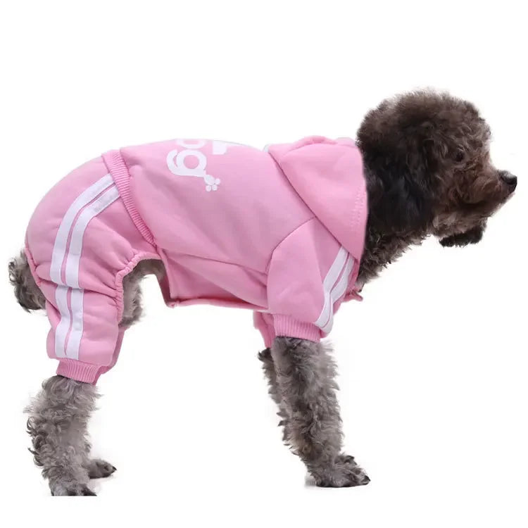 Winter Dog Hoodie Jumpsuit – Warm Pet Sweatshirt for Small to Large Dogs