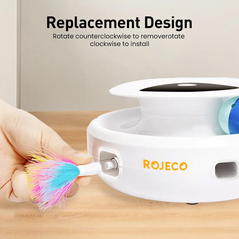 ROJECO 2-in-1 Smart Cat Toy Set