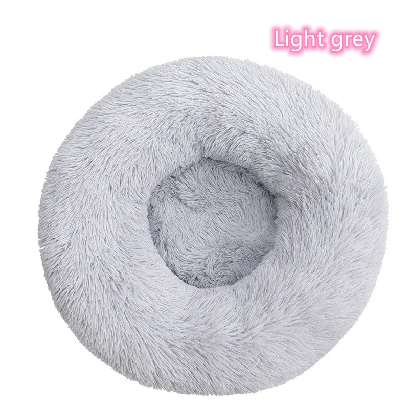 Super Soft Plush Cat Bed – Washable Donut Bed for All Cats
