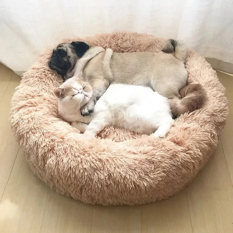 Super Soft Plush Cat Bed – Washable Donut Bed for All Cats