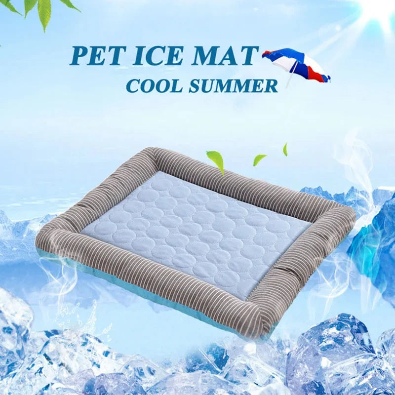 Cooling Pad Bed for Pets – Ice Silk Summer Mat