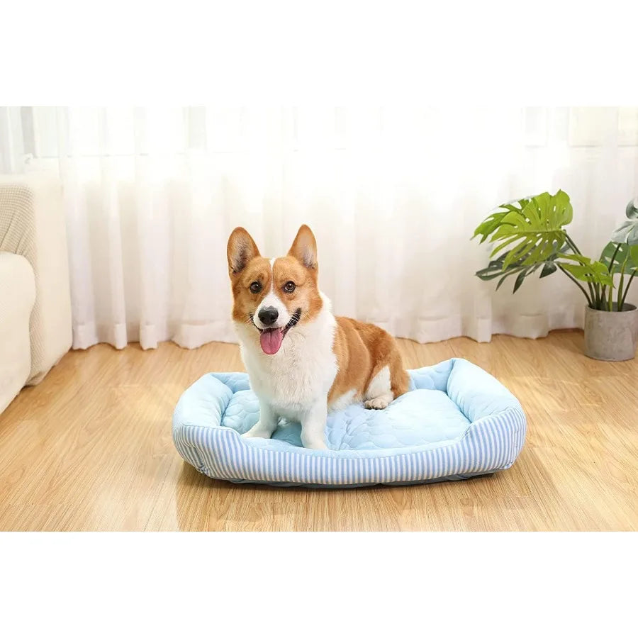 Ice Silk Dog Cooling Bed – Summer Pet Sleeping Mat