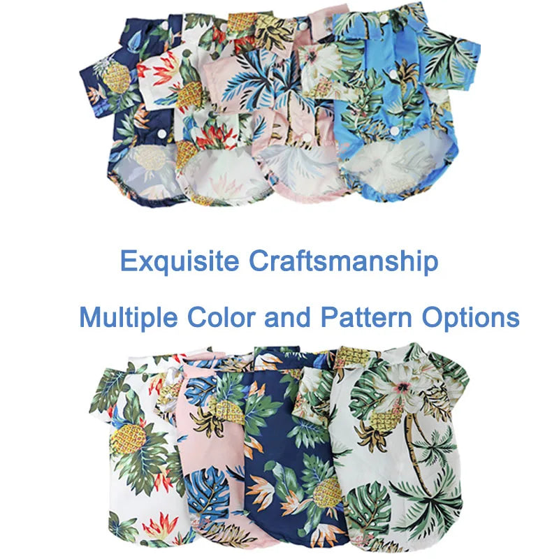 Hawaiian Dog Shirt – Summer T-Shirt Outfit for Small & Medium Dogs
