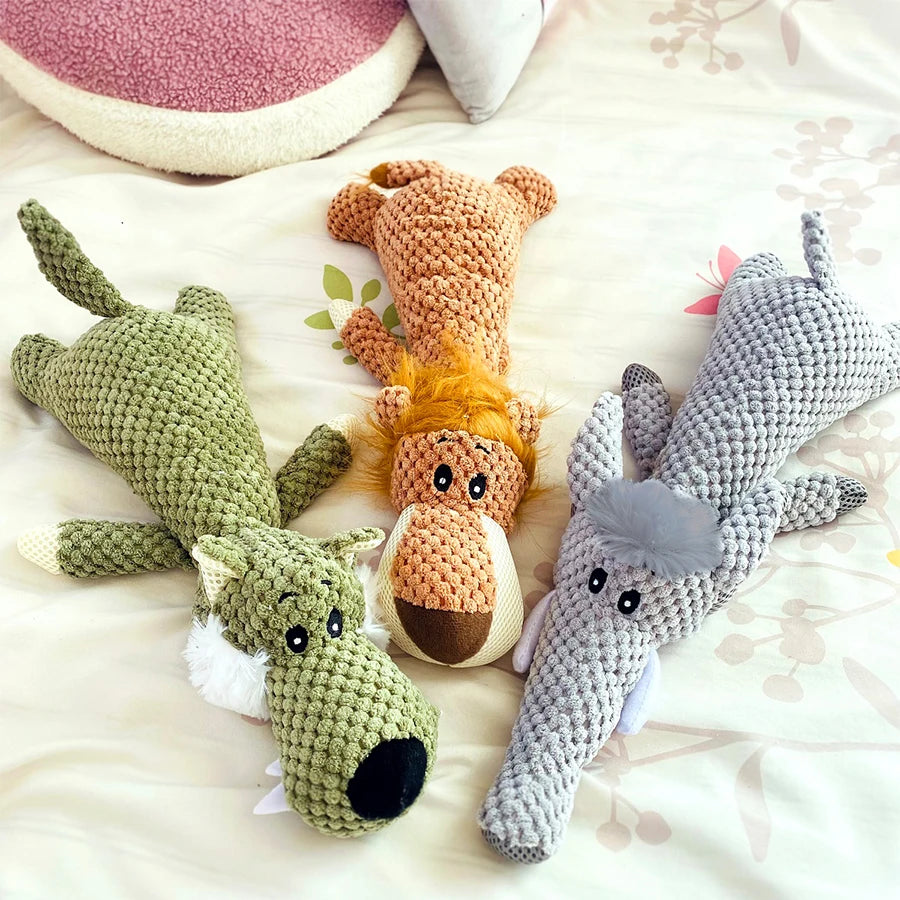 Bite-Resistant Plush Squeaky Dog Toy