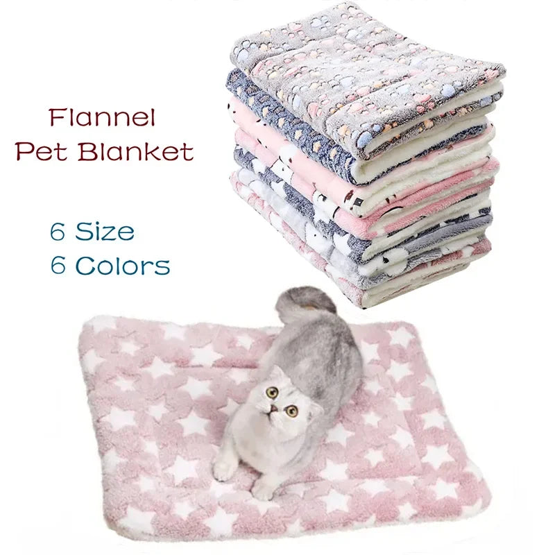 Flannel Pet Sleeping Mat – Thick Dog & Cat Bed