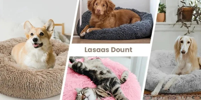 Super Soft Plush Cat Bed – Washable Donut Bed for All Cats