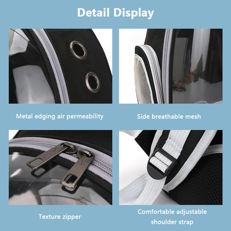 Breathable Pet Carrier Backpack – Travel Bag for Cats & Small Dogs